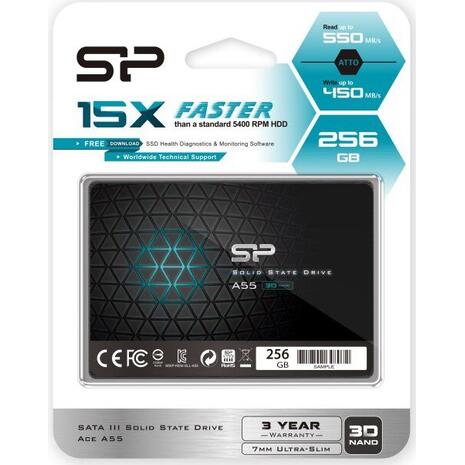 Εσωτερικός Σκληρός Δίσκος SSD SILICON POWER A55 256 GB SATA III